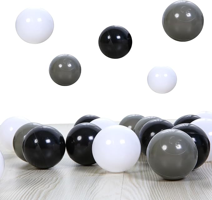 PlayMaty Colorful Pit Balls 2.1-inch Plastic Ocean Ball Crush Proof Stress Balls for Kids Pool Ball Playhouse Pit Accessories