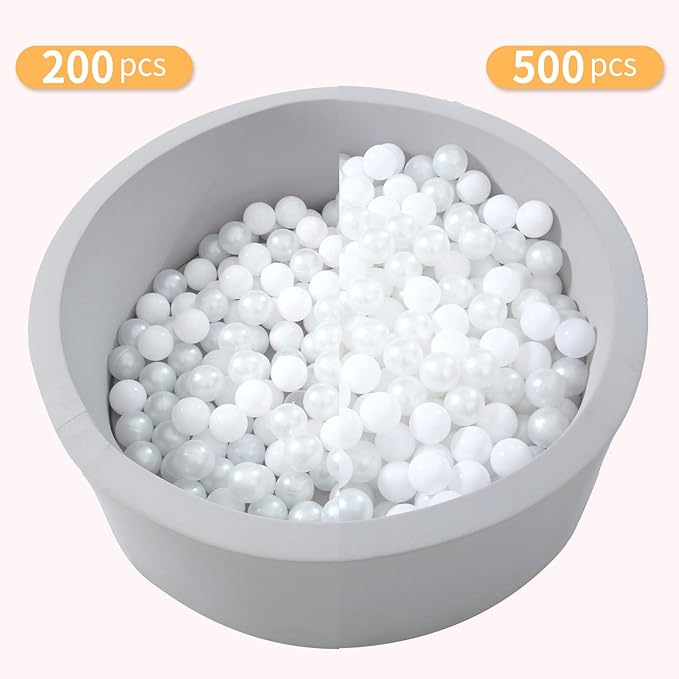 GOGOSO Ball Pit Balls for Toddlers Kids Plastic Balls for Ball-Pit Playpen Pool Baby Play Pastel BPA-Free Non Toxic Play Pastel Crush Proof Bal 50 100 200 500 1000 Count