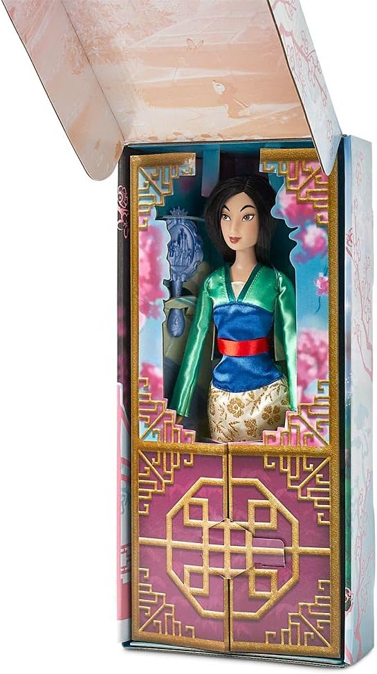 Disney Store Official Princess Classic Doll (Mulan), 11 Inches, Includes Brush with Molded Details, Fully Posable Toy in Classic Outfit - Disney Princess Toys
