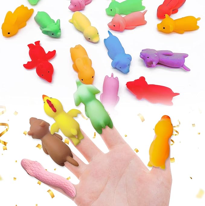 36Pcs Finger Slingshot Catapult Animal Toys,Flick Stretchable Rubber Flying Stretchy Cats Toy for Festivals,Party Favors,Flying Games,Thanksgiving,Christmas,Non Sticky