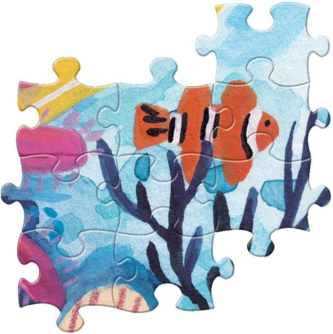 eeBoo 1000 Piece Puzzle - Coral Reef Jigsaw Puzzle for Adults, Square 23" x 23" Made with Recycled Board & Vegetable-Based Ink