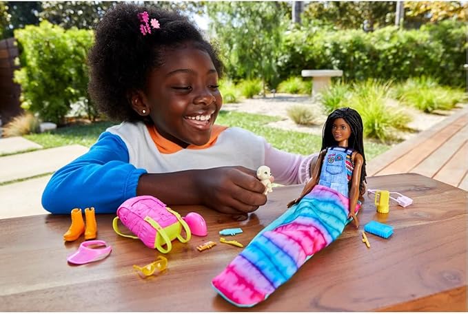 Barbie Doll and Accessories, It Takes Two “Brooklyn” Camping Doll with Pet Puppy and 10+ Accessories