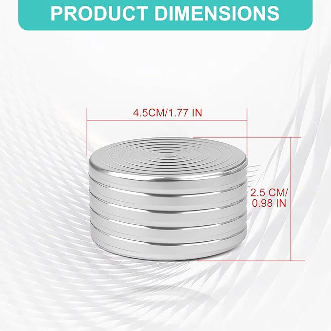Kinetic Desk Toys, Fidget Toys Adults, 1.77'' Desk Toys for Office for Adults, Spinning Tops for Kids, Physics Toys Novelty Amusements (45MM, Silver)
