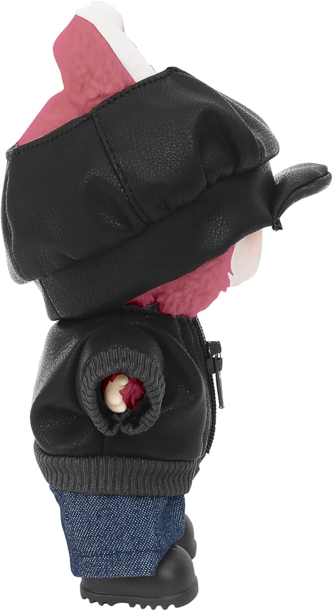 17cm Doll Clothes Sets(No Doll) Black Leather Jacket Outfits Handcrafted Designer Clothes Including Hat Jacket Trousers and Shoes