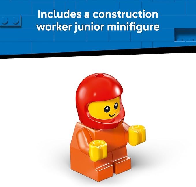 LEGO City Rides – Construction Loader Building Toy for Kids - Pretend Play Set for Boys & Girls, Ages 5+ - Construction Toy W/Backhoe, Loader Bucket, & Minifigure - Gift Idea for Birthdays - 60483