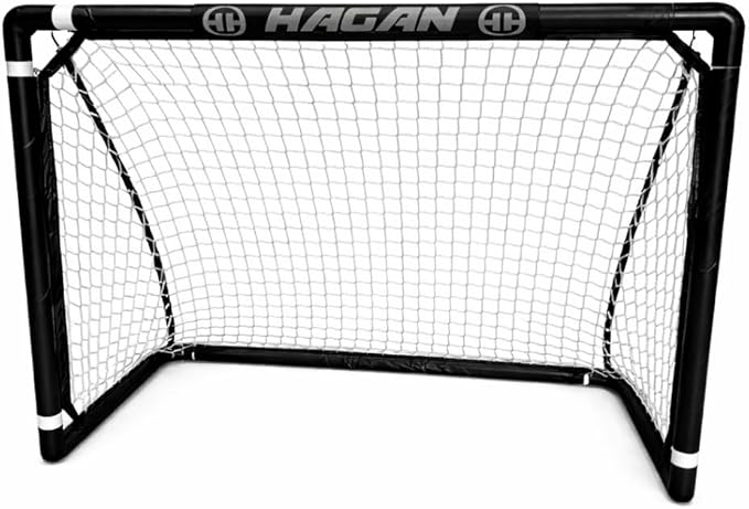 Hagan Hockey Mini Soccer Set – Complete Portable Field Game for Kids Boys Youth Adults, Includes 1 Durable Net, 1 Mini Soccer Ball, Carry Bag, and 4 Ground Pegs for Secure Outdoor Play