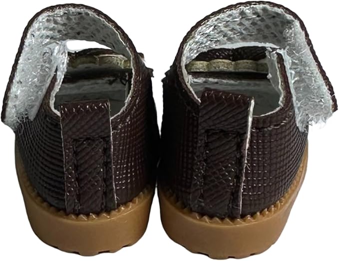 Premium Doll Shoes for Lububu, 15cm 17cm Dolls Accessories, Mini Leather Shoes Fashion Dress Up Doll Shoes Replacement (1, Mary Jane - Brown)