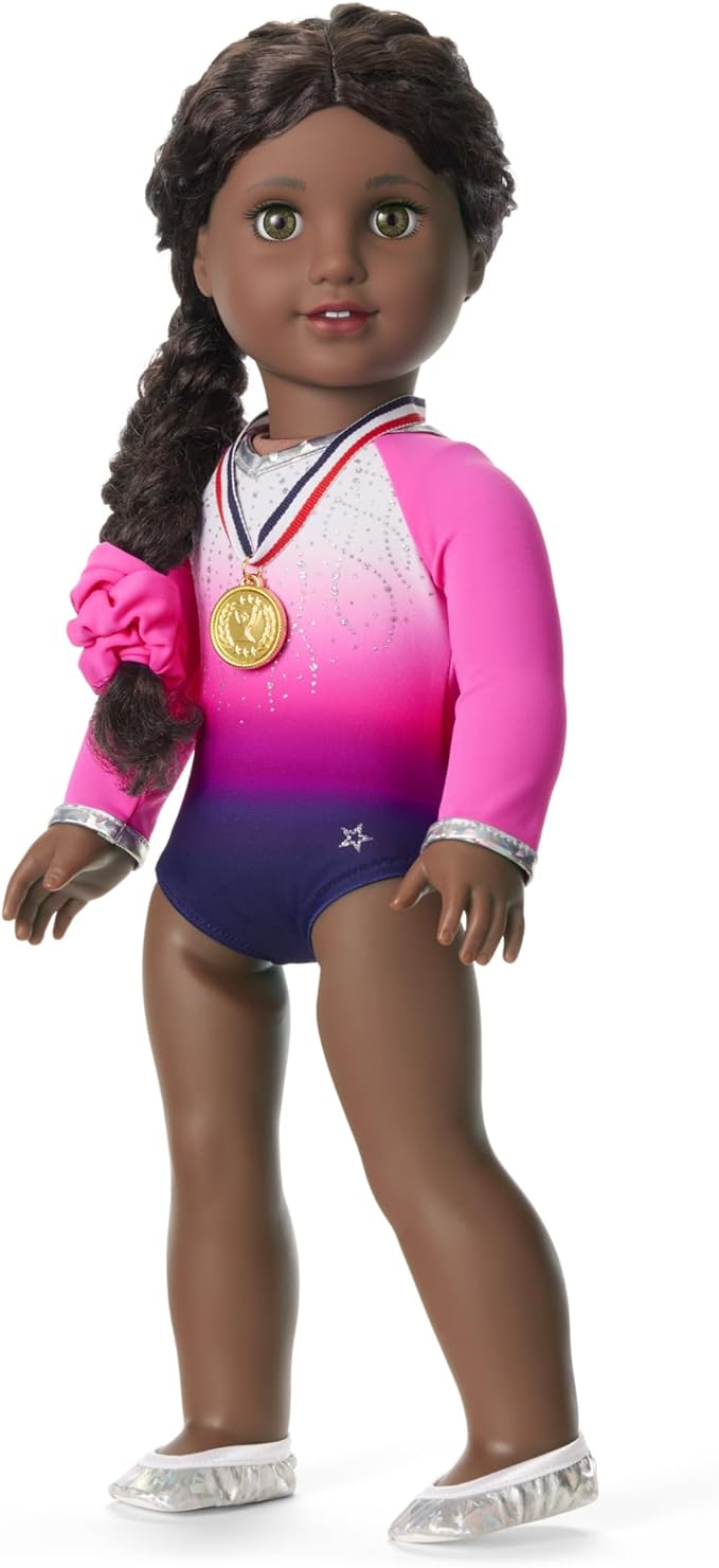 American Girl, Truly Me, Beam with Pride Gymnastics Outfit, Doll Clothes, for 18-inch Dolls, 4pcs, Ages 6+