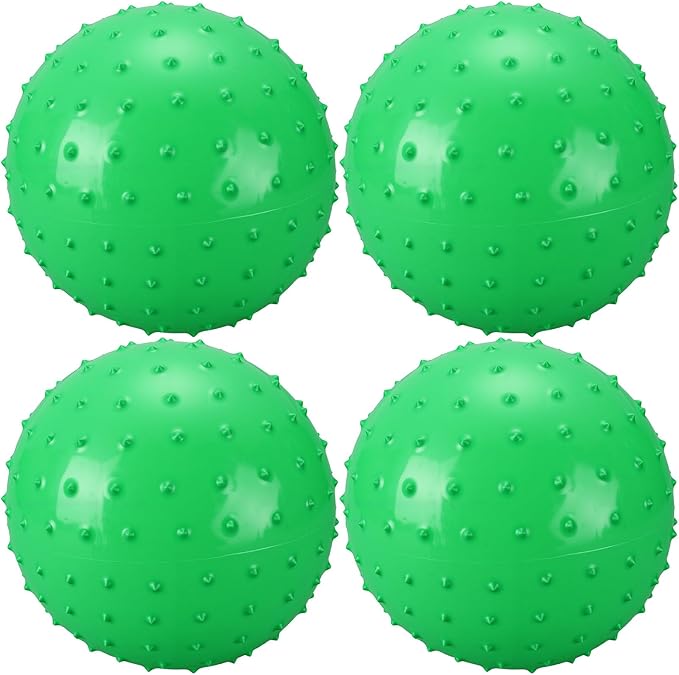 Bouncy Spiky Sensory Ball - Inflatable Massage Stress Fidget Toy Playground Balls for School Party Favors Outdoor Indoor