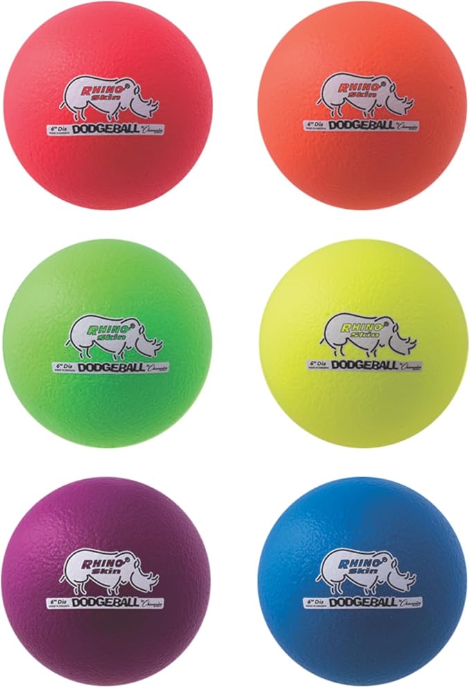 Champion Sports® Rhino Skin® Low Bounce Dodgeball Sets & Singles for Playground, PE, Backyard & League Games – Team Sports Equipment for Youth & Adults