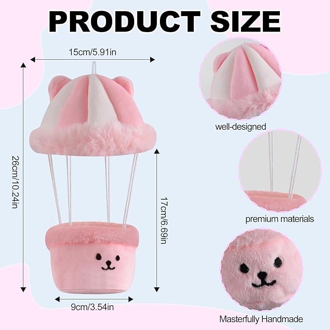 Doll Car Seat Compatible with Lububu, Small Seat for 4-7in Blind Box Dolls, Ideal Car Decor Gifts(Pink)