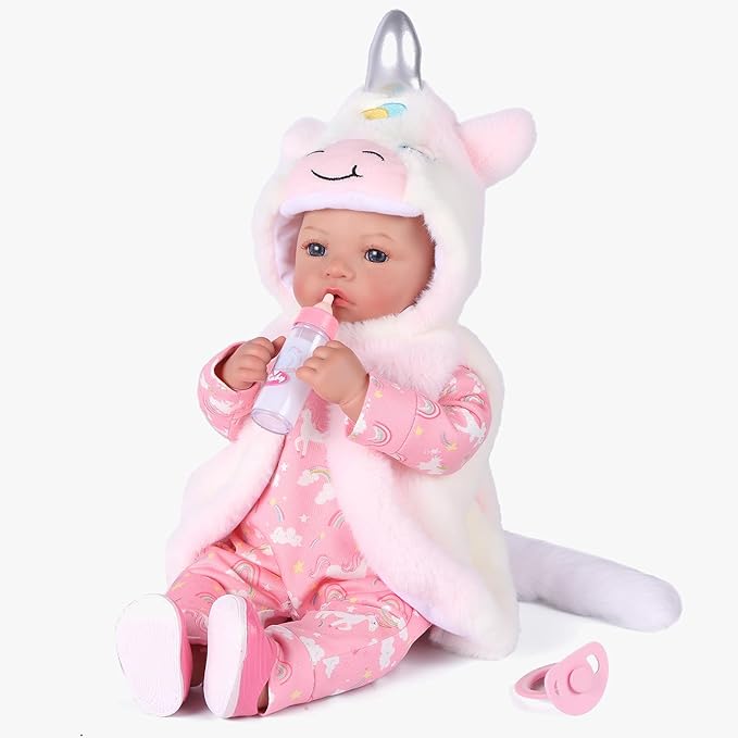 BABESIDE Baby Dolls, 17inch Large Realistic Cute Soft Body Baby Doll Real Life Baby Dolls with Accessories for 3+ Year Old Girls Gifts, Pretend Play, Collection