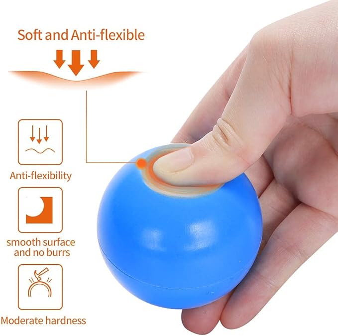 PlayMaty Colorful Pit Balls 2.1-inch Plastic Ocean Ball Crush Proof Stress Balls for Kids Pool Ball Playhouse Pit Accessories