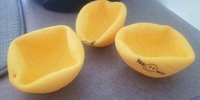 Spike Replacement Balls | Roundnet Game Balls | Strong Bounce Ball | 3.5inch Yellow Soft Rubber Ball | Extra Balls | Lawn Beach Volleyball, Water Pool Ball