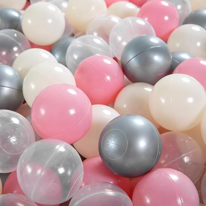 STARBOLO Ball Pit Balls for Toddlers Pack of 100 200 500 - BPA&Phthalate Free Non-Toxic Crush Proof Soft Plastic Balls for 1-5Years Old Toddlers Girl Kids Birthday Pool Playpen Tent Party