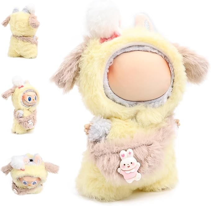 Clothes for labubu 17cm Accessories Suit Cute Clothes for Doll Dress up Animal Style Outfits (NO Doll)（Rabbit）