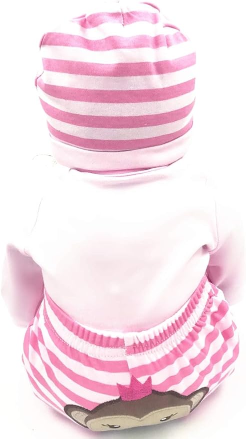 Tatu Reborn Baby Girl Doll Clothes 20-22 Inches Newborn Baby Girl 4 Pieces Accessories Set