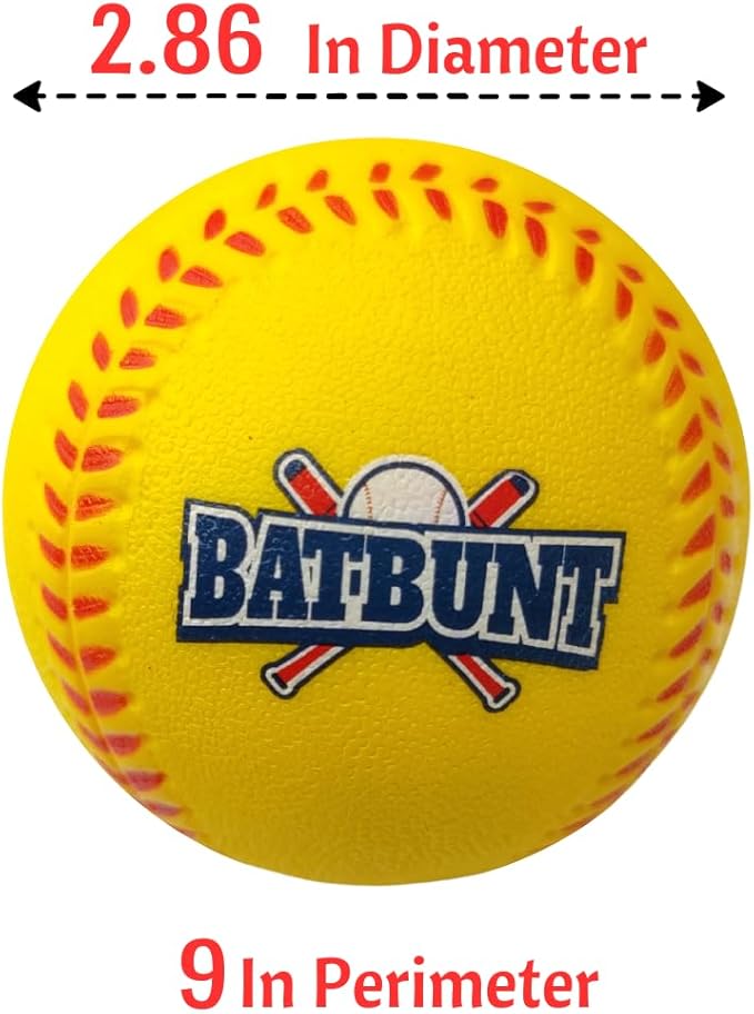Practice Baseballs for Kids, Indoor Training Soft Foam Balls - 4Pcs Foam Baseballs