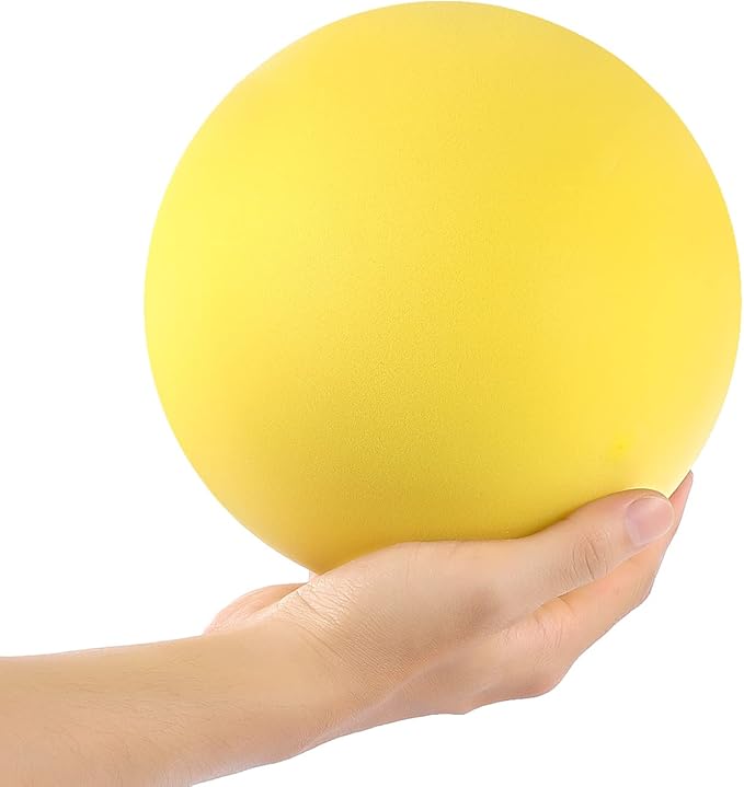 7Inches Uncoated Silent Foam Ball, Sponge Kickball,Dodgeball for Indoor Activity & Play