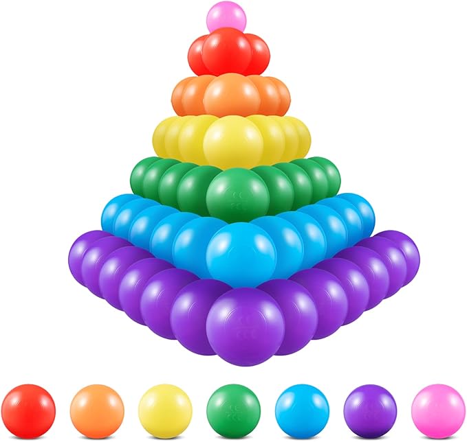Clear Ball Pit Balls - Crush Proof Plastic Toy Balls for Boys and Girls