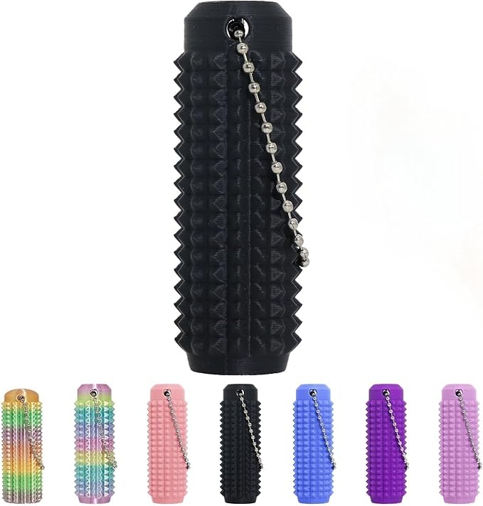 Little Ouchies Fidget Toys,Pain Stim Fidget Toy Reduce Stress for Adults,Anxiety Relief Pain Stim,Spiky Fidget Keychain for Anxiety,Sensory Toys,Novelty Gifts for Friends(1PCS/Black)