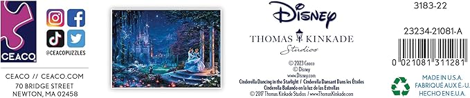 Ceaco - Thomas Kinkade - Disney - Cinderella - Dancing in The Starlight - 1000 Piece Jigsaw Puzzle