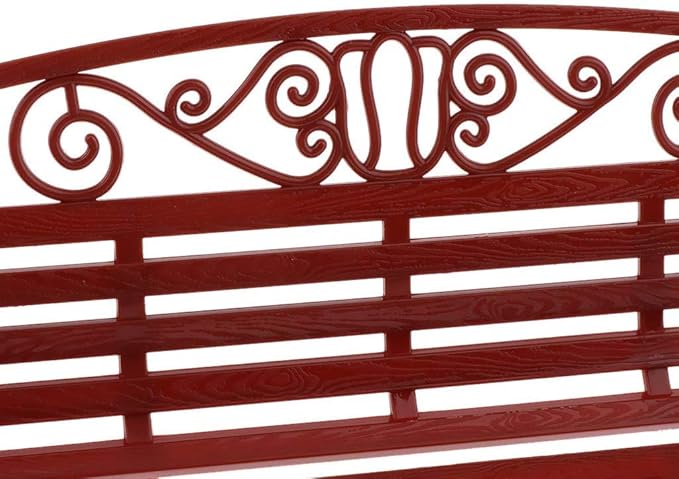 1/6 Dollhouse Garden Bench Miniature Village Park Bench Dollhouse Furniture Garden Home DIY Decor - Brown