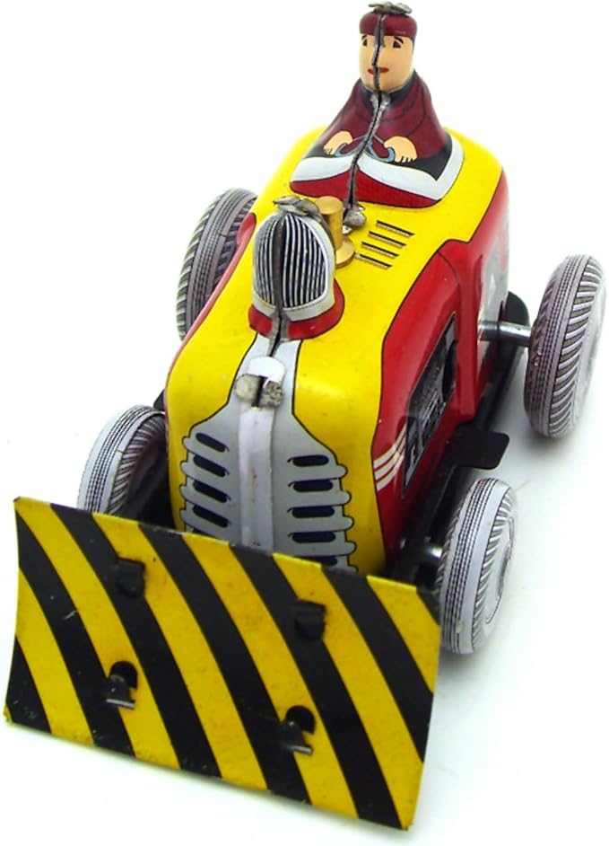 Charmgle Retro Wind-up Tin Toy, Small Bulldozer Nostalgic Toy Funny Gifts Adult Collection Metal Toy Home Decoration