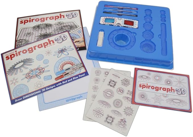 Spirograph 3D - The Classic Way to Make Amazing 3D Designs - See Your Designs Pop Off The Page! - Ages 8+