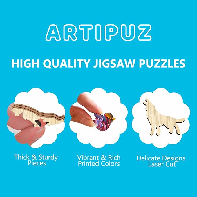 Wooden Puzzles for Adults - Stained Glass Sunflower Wooden Puzzle, Unique Shape Wood Jigsaw Puzzle for Adults, Wood Puzzles Adult, Gifts for Family, Wall Art Home Decor (300pcs 13.4 * 13.4in L)