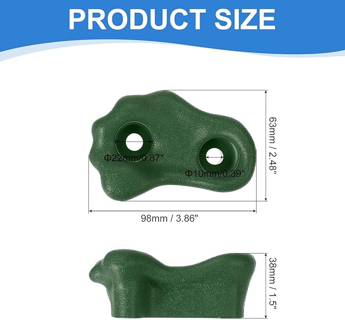 PATIKIL Climbing Rock Wall Grips Play Set Climber Attachments with Double Hole