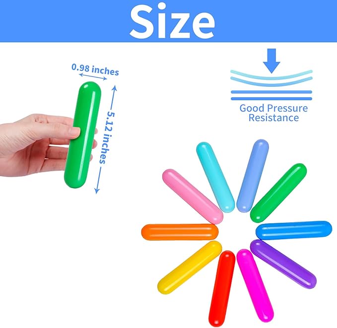 STARBOLO Ball Pit Balls for Toddlers - Pack of 50 Balls 5.12inches Crush Proof Plastic Toy Balls for Toddlers Ball Pits, Ball Pit Play Tent, Baby Pool Water Toys(Rainbow 10 Colors)