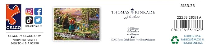Ceaco - Disney - Pixar - Thomas Kinkade - Brave - 1000 Piece Jigsaw Puzzle for Adults - Challenging Puzzle Perfect for Game Nights