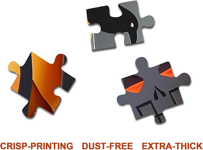 Halloween Puzzles Paper Cut Art Puzzle 1000 Pieces for Adults, Horror Jigsaw Puzzle Scary House, Ghost Autumn Collage Puzzle for Family Decorations
