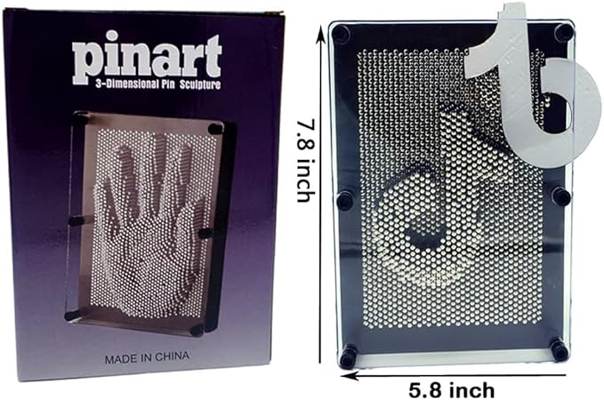 3D Metal Pin Art Board(6 x 8 Inches) Arouse Sense of Imagination,Innovative Boundless Creativity for Boys Girls