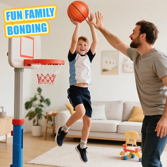 Dilabnba 8" Mini Rubber Replacement Basketballs for Basketball Hoop/Pool, Kids Toddler Soft Beach Bouncy Ball Sports Party Game, Junior Balls Indoor Outdoor Arcades Games, Lightweight (4PCS)