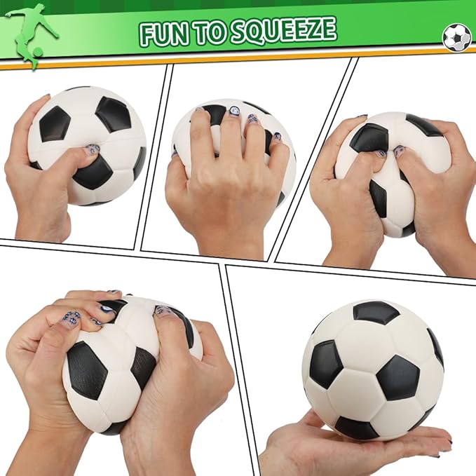 5 Inch Foam Mini Soccer Balls for Indoor Mini Soccer Hoops, Soft Squishy Soocer for Soccer Game Sets | Swimming Pool Balls Beach Balls Great Sport Gift for Adults & Kids Sensory Stress Balls 3 Pack