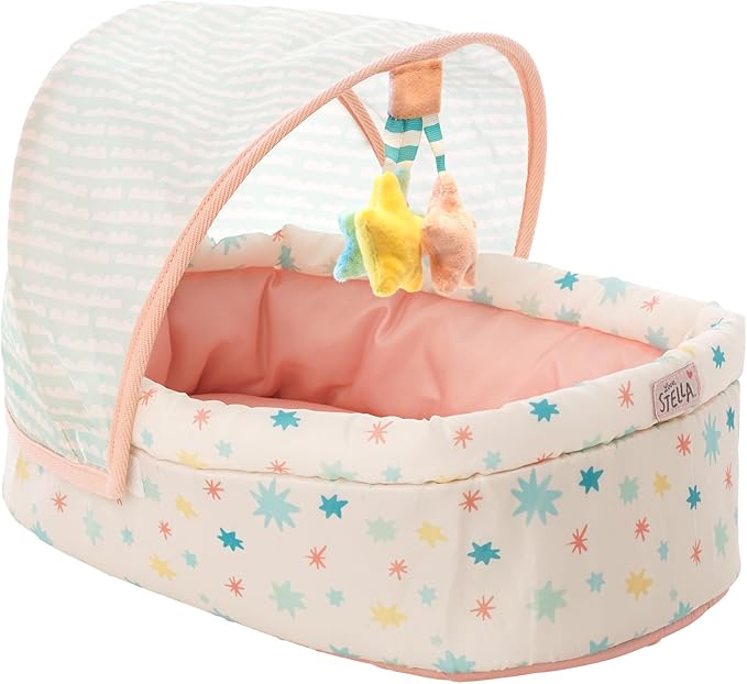 Love, Stella Baby Doll Soft Crib with Removable Canopy and Mobile by Manhattan Toy