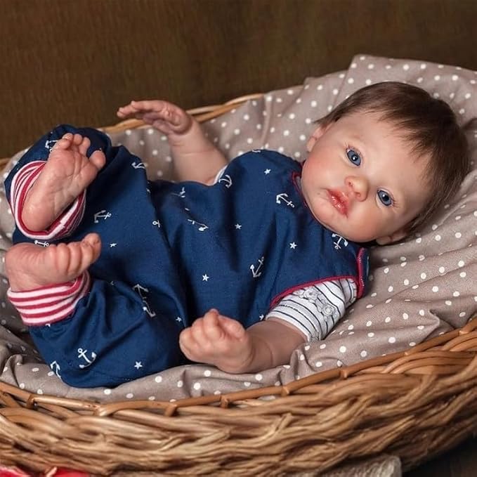 Zero Pam Reborn Baby Dolls Silicone Full Body-18'' Anatomically Correct Boy, Realistic Baby Doll, Posable Full Silicone Babys Doll, Real Life Reborn Dolls for Girls