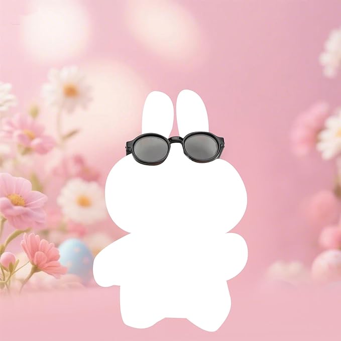 BOXOB 4pcs Doll Glasses, 4 Colors Plastic Doll Dress up Eyeglasses Toy Glasses Costume Accessories Compatible with 5.12 Inch