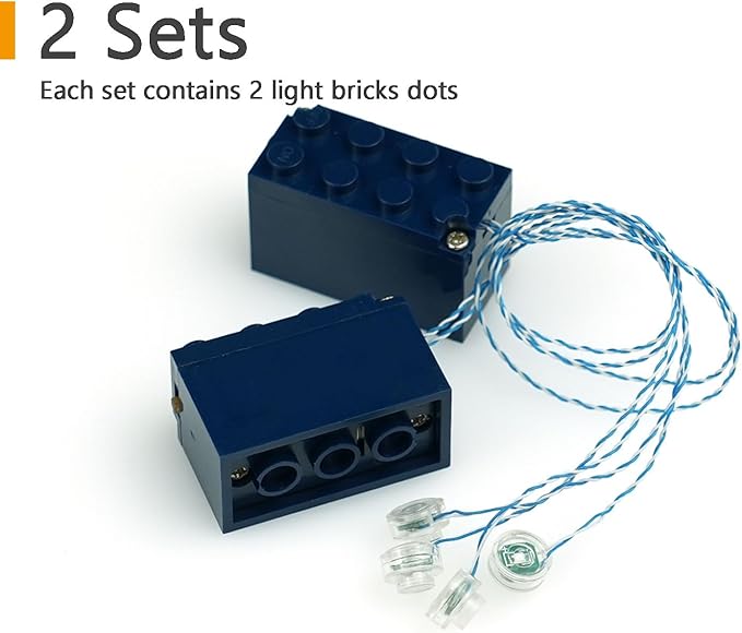 LED Lighting Kit Dots Building Blocks Lights Set, Light Up Bricks Accessories Compatible with Major Brands