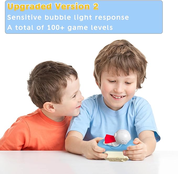 Fast Push Bubble Game for Kids & Adults, Version 2, Pop Light Up Quick Push Fidget Toy Handheld Game. Great for 8-12 Year Old Boys & Girls, Travel Toys for Children