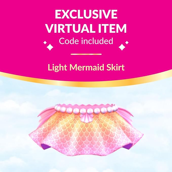 Royale High 3” Light Mermaid Fashion Doll - 1 Figure with 9 Fashion Accessories - Virtual Item Code Included - Series 3 - Ages 5+