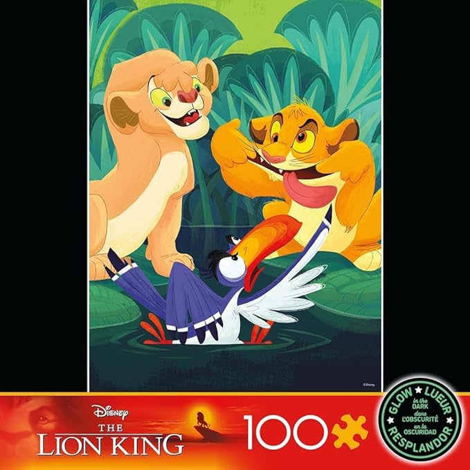 Ceaco - Disney - The Lion King - Making Faces - Glow in the Dark - 100 Piece Jigsaw Puzzle