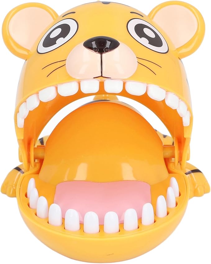 TOPINCN Biting Finger Toy Funny Interactive Dentist Game Hand Eye Coordination Stress Relieve for KidsParties Plastic (Yellow)