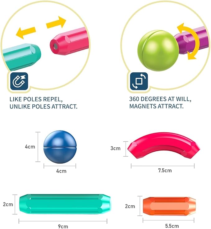 Learning Boys Girls Toys Age 4-5,Magnetic Blocks Magnet Toys for Toddlers 1-3,Magnetic Balls and Rods Set Educational Magnet Building Blocks,Kids Toys for 3+ Year Old Gifts(25pcs)