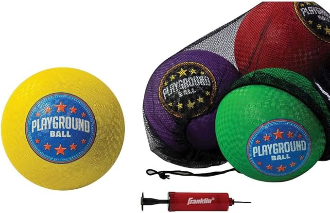Franklin Sports Kids Playground Balls - Rubber Kickballs + Playground Balls For Kids - Great for Dodgeball, Kickball, 4 Square + Schoolyard Games - 8.5” Diameter