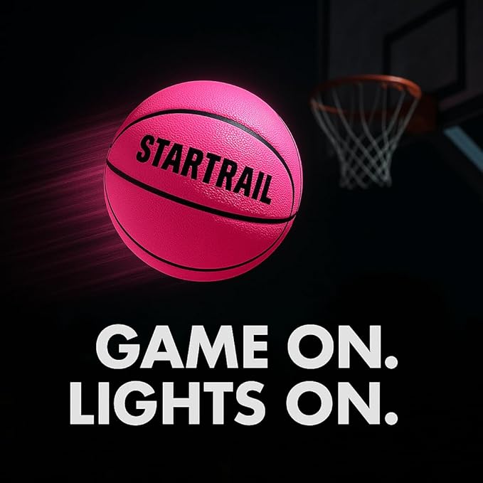 TOMLEON Light Up Basketball | Glow in The Dark Basketball | LED Basketball Size 7 | Glowing Basketball Ball | Lighted Basketball | Coolest Things for Boys & Girls | Toys for 10 Year Old Kids