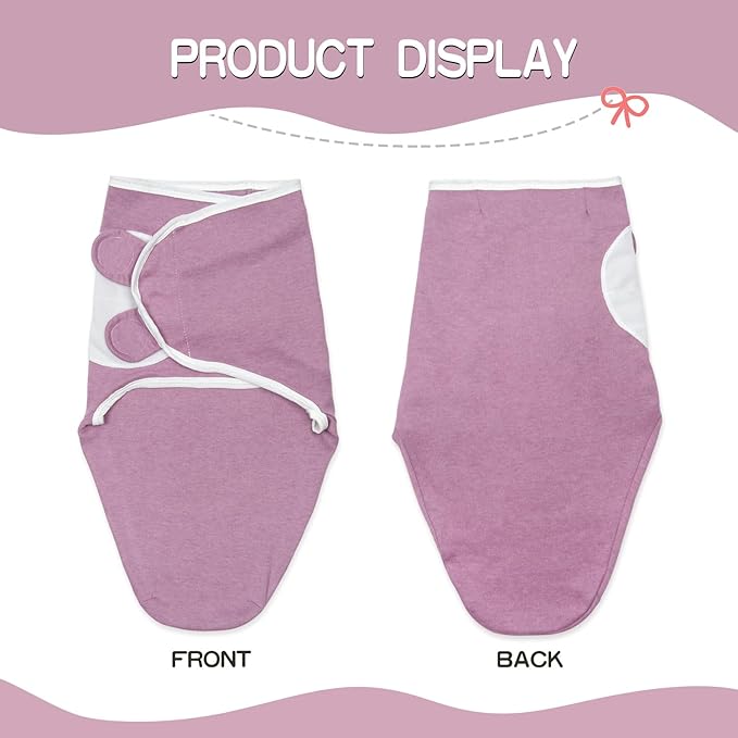 Reborn Baby Doll Clothes 22 inch Girl Outfit for 17''-22'' Baby Doll Newborn Girl Pink Swaddle Hat (Purple)