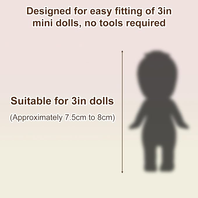 6 Sets Doll Clothes for 3 Inch/7.62cm Collectible Dolls Complete Doll Outfit Clothing Pack with Tops, Skirts & Toy Fashion Accessories Perfect for Collectors Display, Decoration & Girls' Creative Play